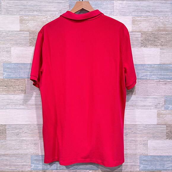 POLO Ralph Lauren Classic Fit Pocket Logo Shirt Red Short Sleeve Mens Large - Picture 3 of 7